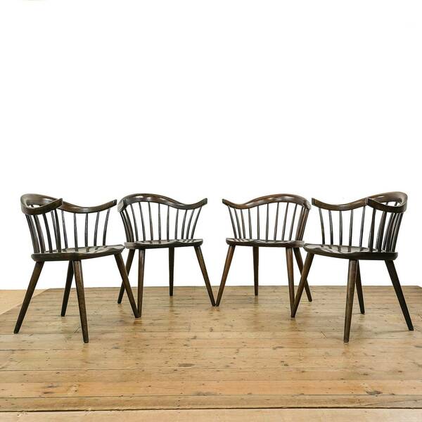 Set Of Four Ercol Style Cowhorn Chairs Vinterior