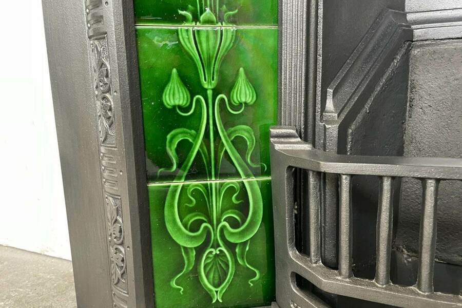 Antique Fireplace Tiles ENGLAND ANTIQUE ART NOUVEAU 22 ORIGINAL