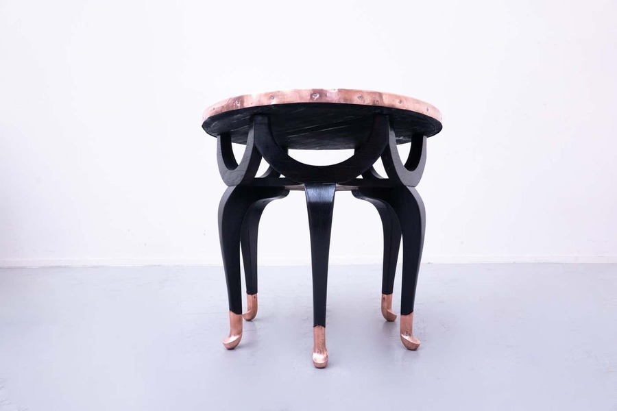 Adolf Loos Elephant Boot Table, Wood And Copper, Austria, 1910s photo furniture