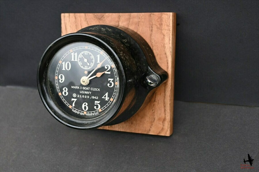 Ww2 Us Navy Mark 1 Boat Clock, 1940s Vinterior