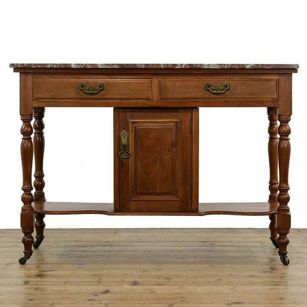 Antique Victorian Washstand With A Marble Top Antique Washstand