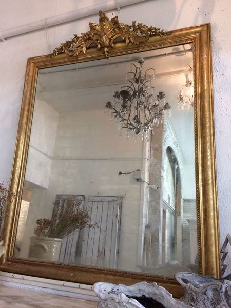 19th Century French Antique Gold Mirror