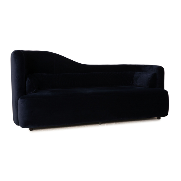 Boconcept Ottawa Velvet Fabric Lounger Blue Sofa Vinterior