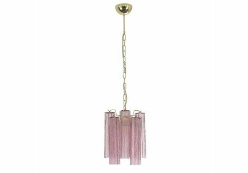 Ceiling Lamp With Amethyst Colored Glass Trunks From Murano, 1990s