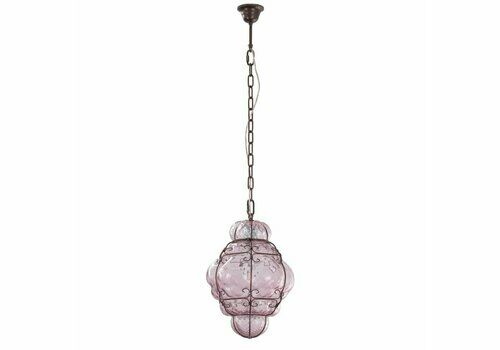 Lantern Lamp In Amethyst Coloured Murano, Italy, 1990s