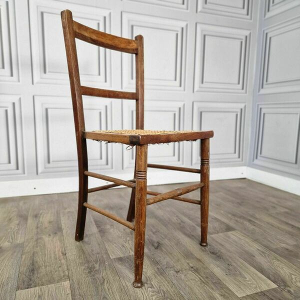 Ladder back cane bottom chairs best sale