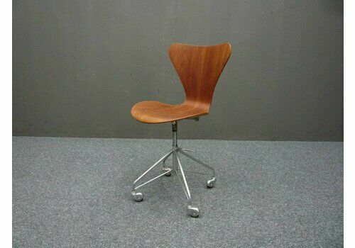 Teak Office Chair By Arne Jacobsen For Fritz Hansen, 1964