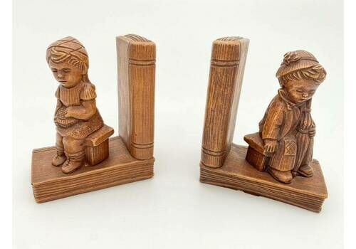 Vintage Bookends, Book Shelf Decor, Heavy Bookends, Unique Bookends, Antique Bookends