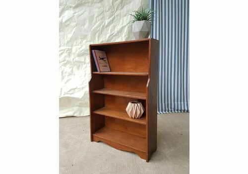 Vtg Early Antique Mid Century Compact Bookcase Hallway Unit Retro