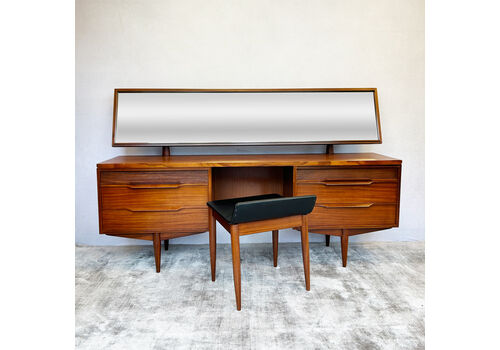 Mid Century Teak Dressing Table & Stool By White & Newton