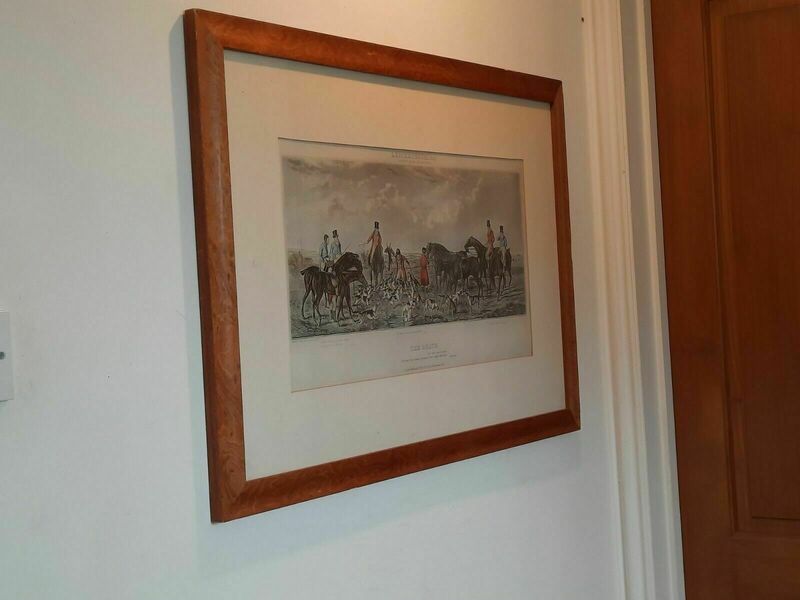 Large Aquatint Hunting Engraving By Sir John Dean Paul 1825 Framed And Glazed photo for sale