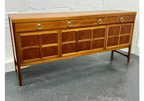 Nathan Sideboard Midcentury Vintage Teak Squares