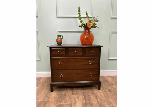 Vintage Stag Minstrel Mahogany Wood 5 Drawer Chest Of Drawers Cabinet