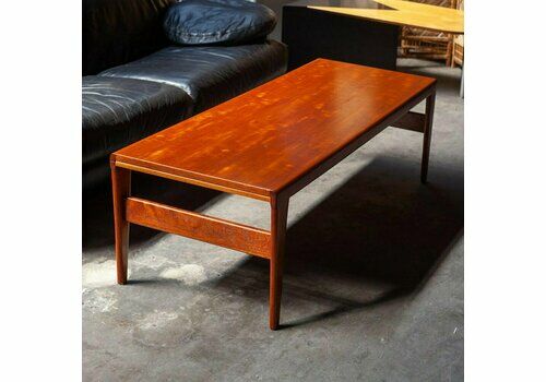 Mid Century Danish Extendable Coffee Table In Teak By Illum Wikkelso For Koefoeds Mobelfabrik, 1960s