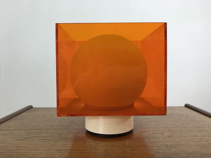 Fantastic Mid Century Cube Lamp Orange Fantastic Mid Century Cube Lamp Orange