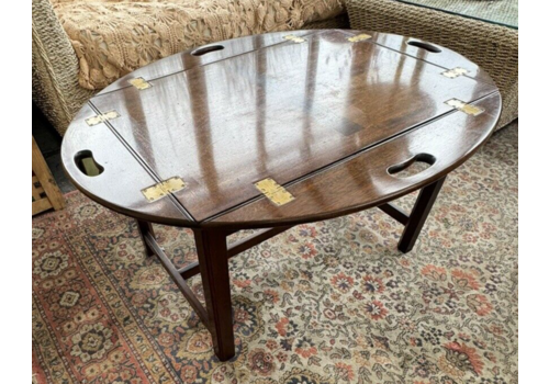 Mahogany Butlers Tray On Stand