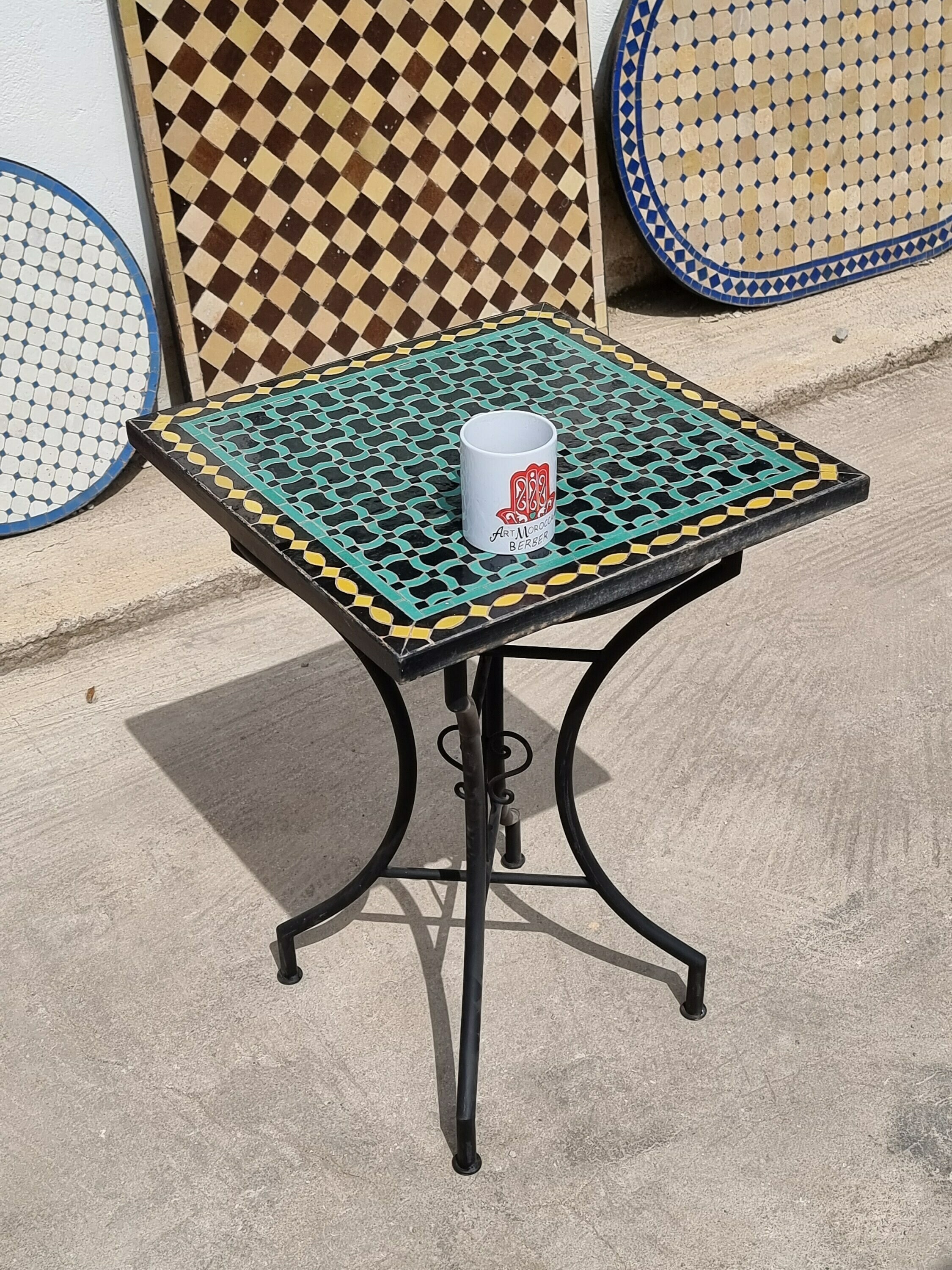 ヴィンテージ　MOROCCAN side table Vintage Wood Side Table, Moroccan Coffee End Table, Mother