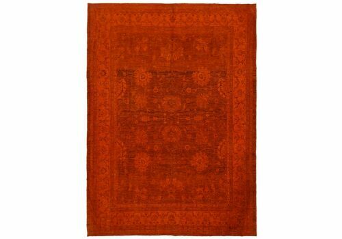 Handmade Persian Orange Overdyed Large Area Rug 274 Cm X 372 Cm
