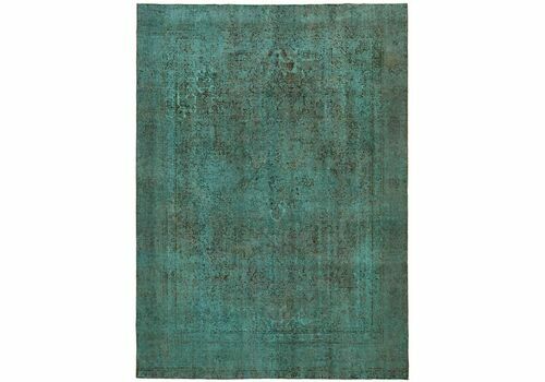 Handmade Persian Turquoise Overdyed Large Area Rug 267 Cm X 361 Cm
