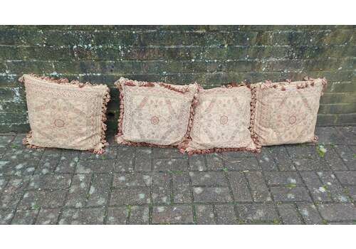 Vintage Set Of 4 Tapestry Double Sided Cushions With Inserts/Cushion Pads Scatter Cushions Vintage St Michaels Brand Size (40cm X 40cm)
