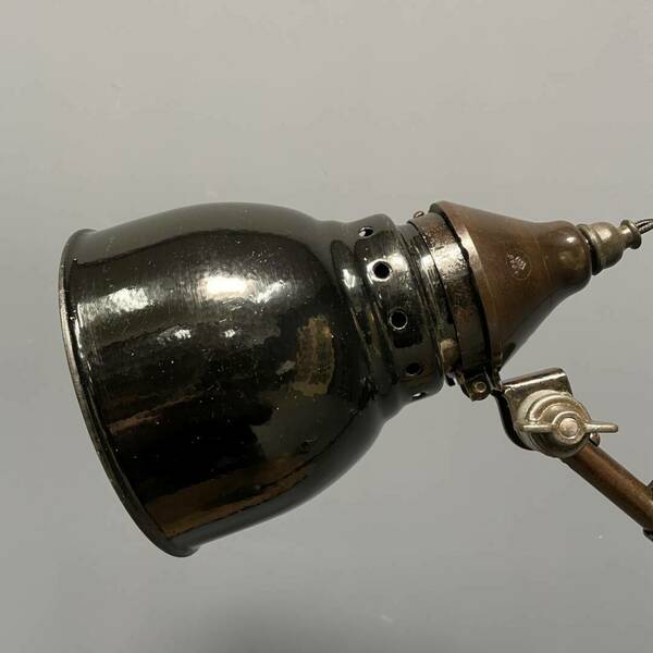 Early Model Rademacher Table Lamp With Black Enamel Shade photo Lighting