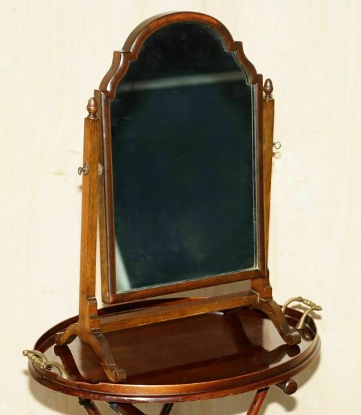 Antique Victorian Table Top Cheval Mirror For Dressing Tables And