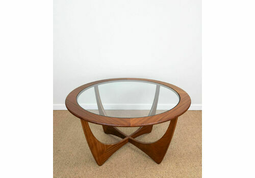 Vintage Mid Century Teak Frame G Plan Astro Round Coffee Table