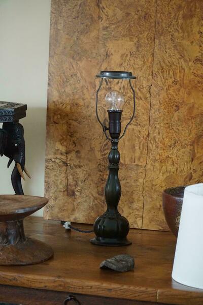 Danish Art Deco Table Lamp By Just Andersen In Diskometal, Model 80d, 1920 $1,500 photo for sale