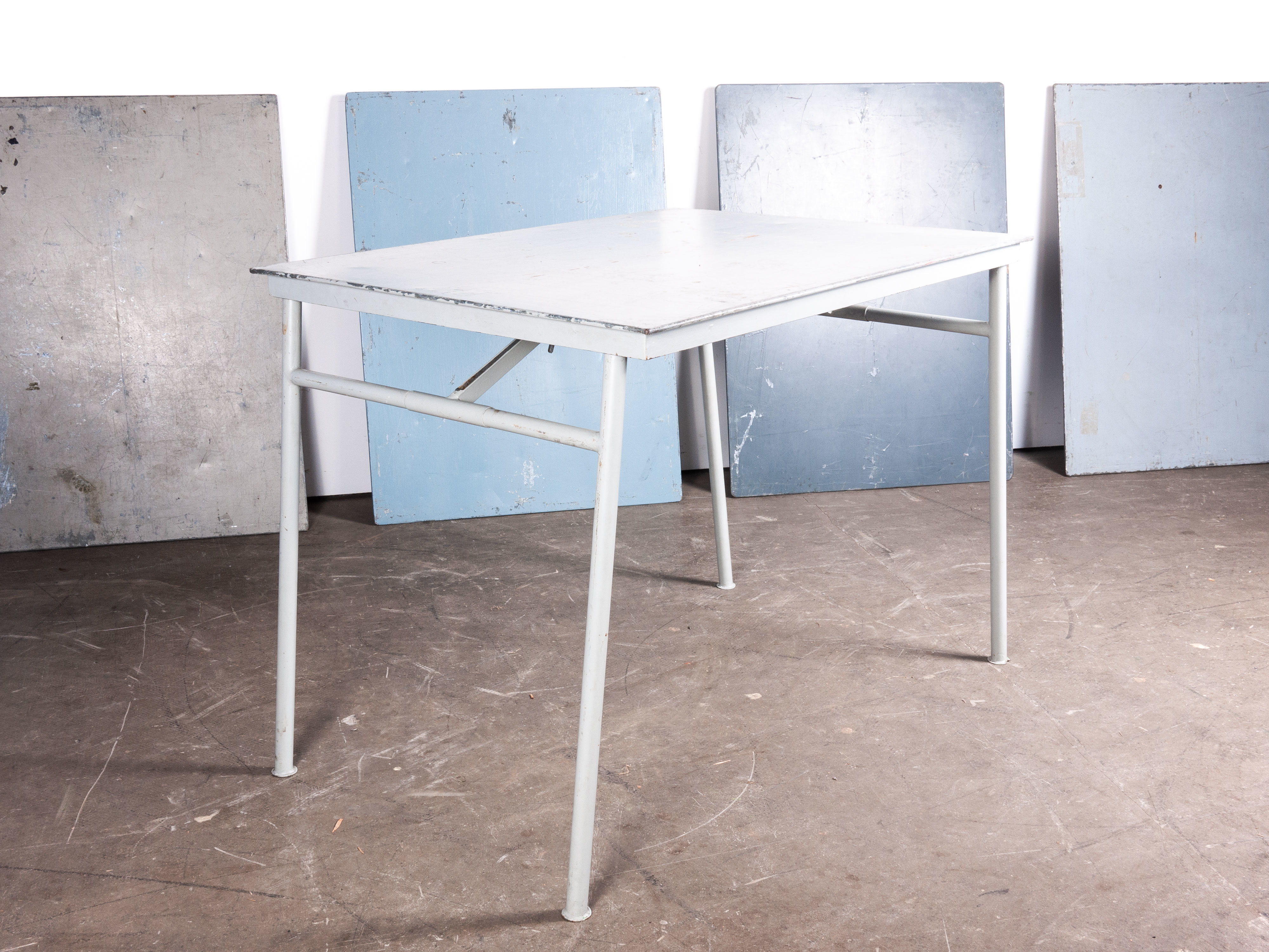 1960 S German Military Industrial Small Dining Side Occasional Folding Tables