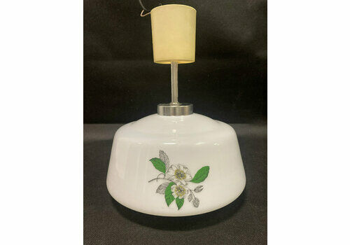 Vintage Kitchen Pendant Light / Mid Century Light / Retro Kitchen Light / Dancing Pair Applications On Glass /Yugoslavia / 1970s