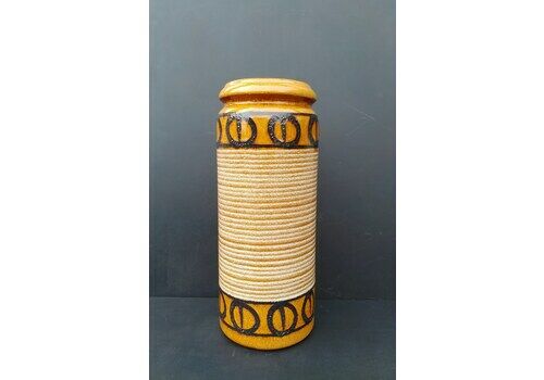 Large Scheurich West German Pottery Floor Vase Fat Lava 1970s