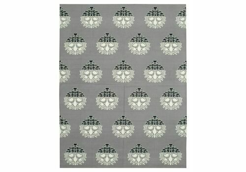 9x12 Grey Dhurrie Rug, Late 20th Century