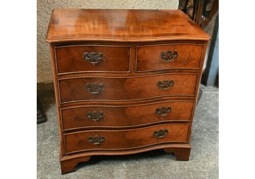 Regency Revival Chest Drawers Walnut Shaped