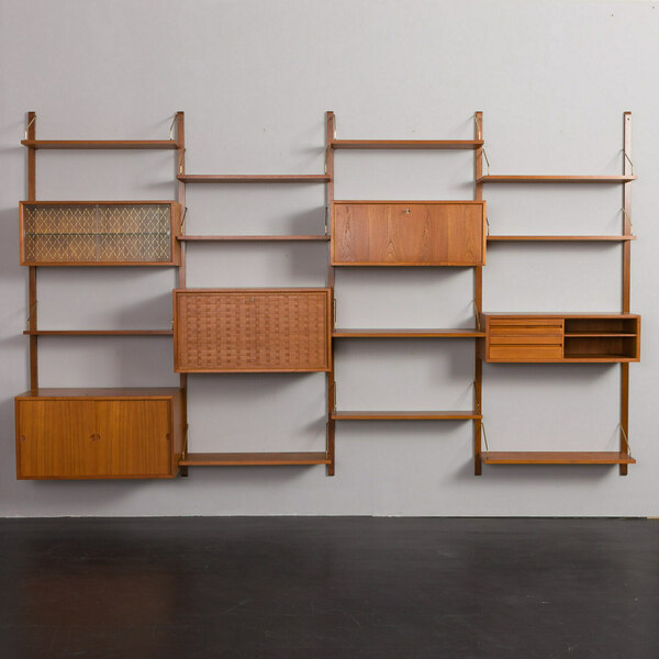 Mid Century Modular Shelving System Wall Unit By Poul Cadovius For Cado