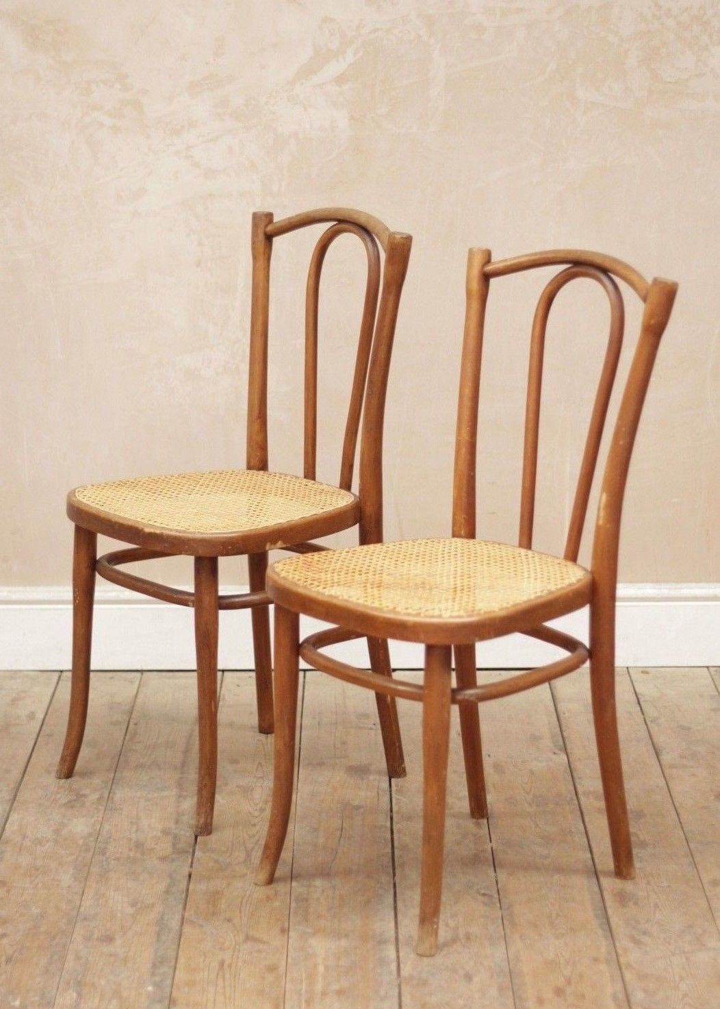 Antique Vintage Retro Original Stamped Thonet Bentwood Rattan Chairs Thonet Vinterior