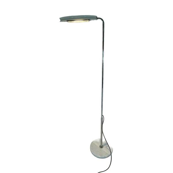 Bruno Gecchelin For Skipper And Pollux   Mezzaluna Floor Lamp   1970s   In Very Good Condition, Original And Marked   Marble Foot photo furniture
