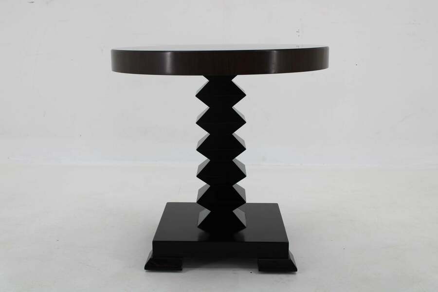 1980s Cubistic Shaped Round Coffee Table photo furniture