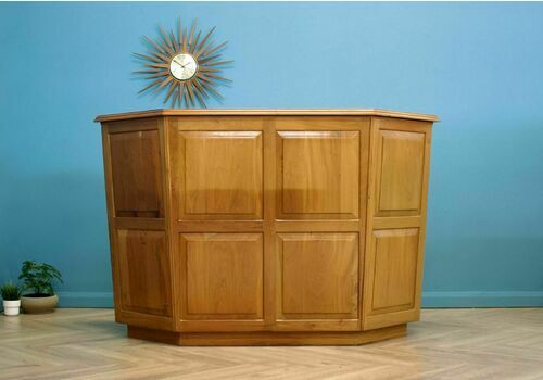 Mid Century Style Large Solid Cherry Home Bar Hostess Greeting Station