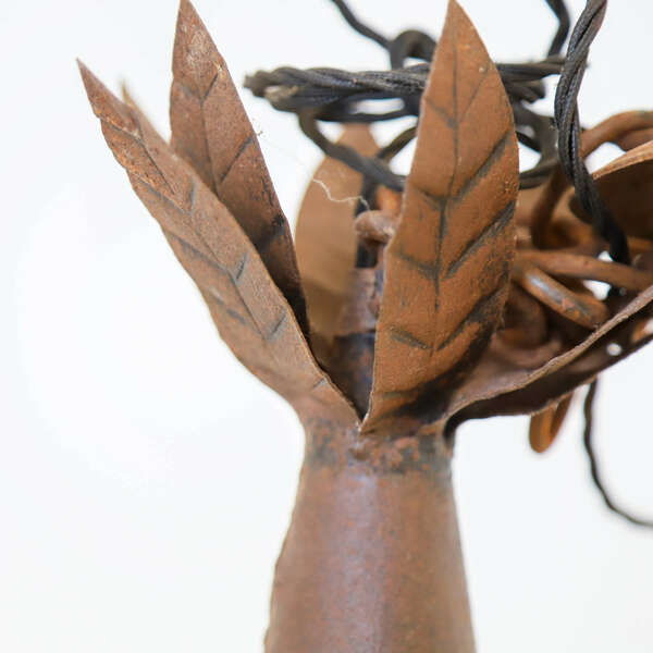 Impressive Mid 20th Century Large Scale Spanish Iron & Mesh Lantern photo Lighting