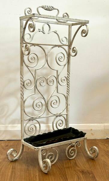Victorian Antique Umbrella Stand Wrought Iron Vintage Industrial Decor ...