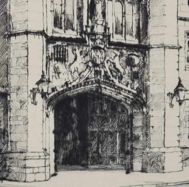 Cyril Power Christ's College, Cambridge Etching By Cyril Power photo Art