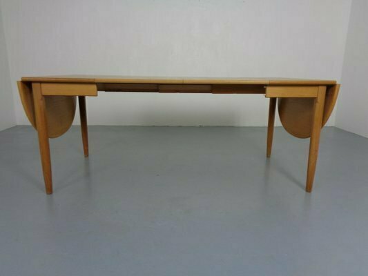Large Drop Leaf Oak Dining Table By Arne Vodder For Sibast, Denmark, 1960s photo buy