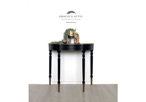 Demi Lune, Navy Blue Console Table, Hall Table