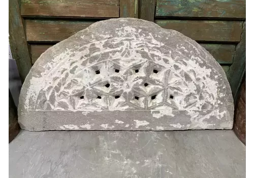 Antique Indian Hand Carved Stone Jhali Ventilation Window Home Garden Decor