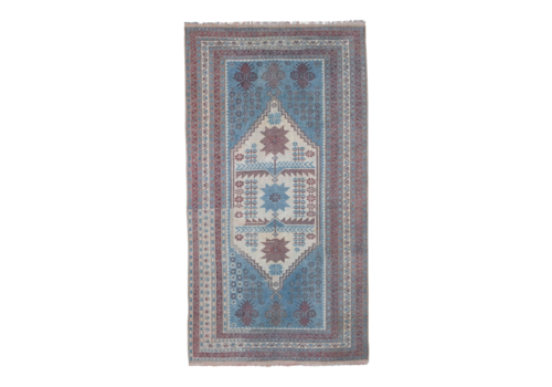 Vintage Faded Turkish Oushak Rug 3