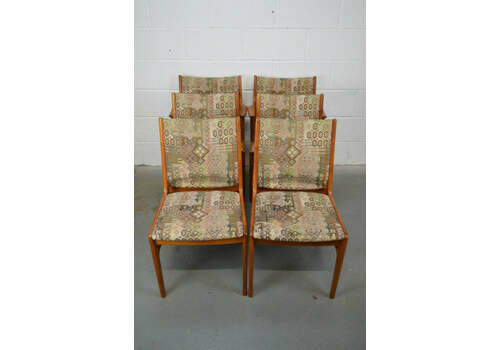Set Of Six Danish D Scan Dining Chairs