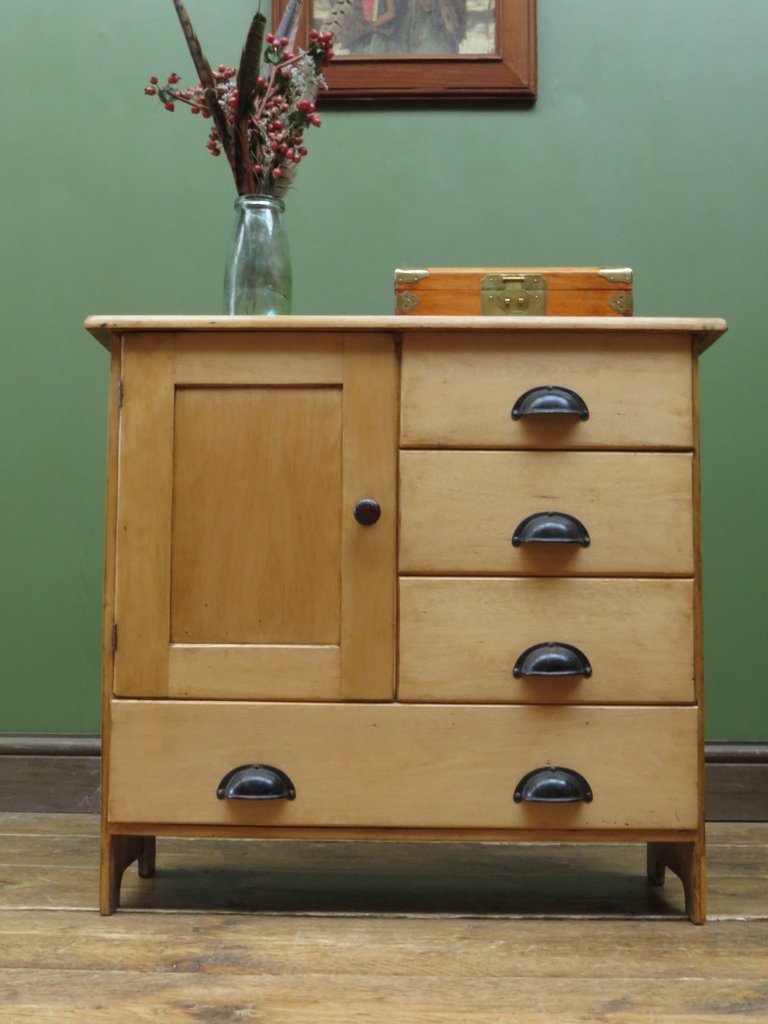 Small Wooden Cabinet Collectors Or Crafting Drawers Vinterior