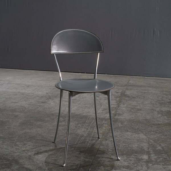 zanotta（ザノッタ）「TONIETTA（トニエッタ） Design Chair with Auminium Frame and cowhide seat Tonietta