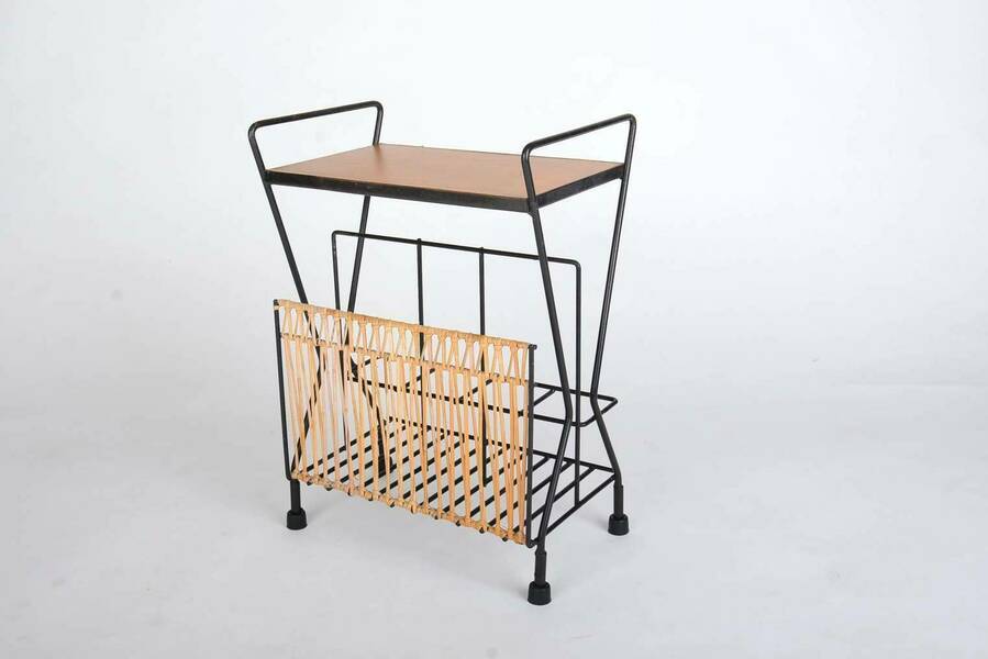 Mid Century Modern Side Table / Magazine Rack, Knoll, Deco, Thonet ...