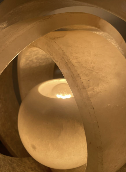Mid Century Spherical Alabaster Lamp, 1960s photo furniture